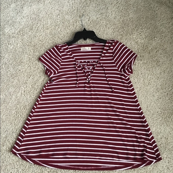 Hollister stripped lace up shirt - Picture 3 of 4